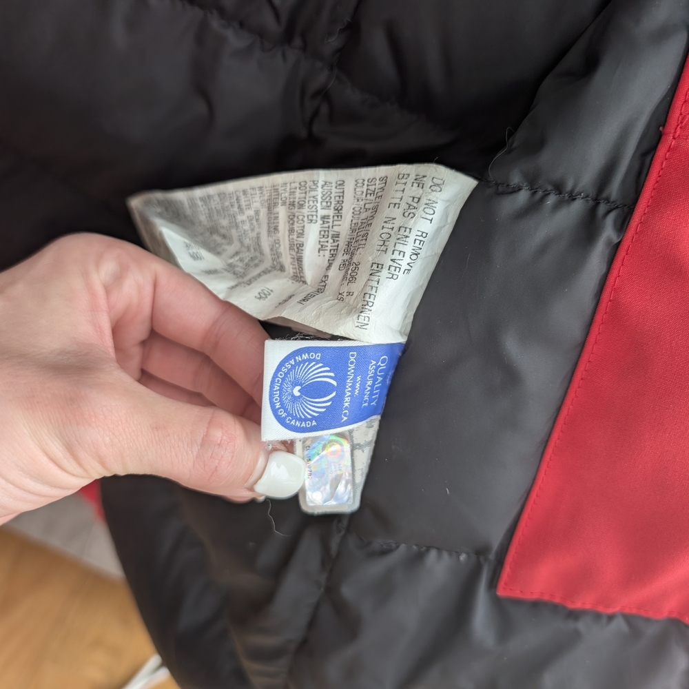 Canada Goose Red and Black Winter Jacket - Picture 4 of 8